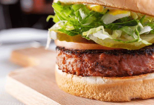 plant-based hamburger