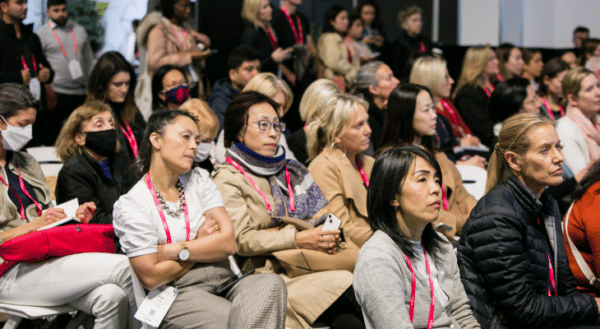 audience watching presentation