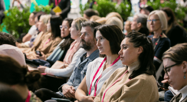 audience watching presentation